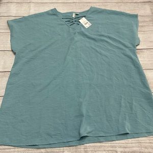 Cato Est. 1946 Top Sz 14/16 Teal Short Sleeve Top NWT